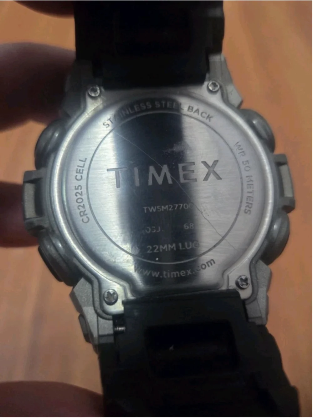 Timex TWSM27700 Digital Sport Watch 50M WR Alarm Chronograph Indiglo Black